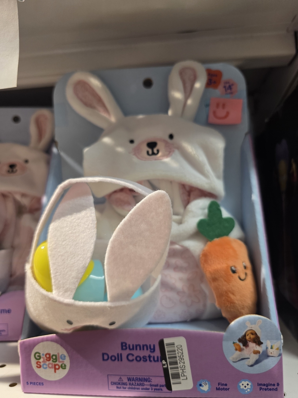 Bunny Doll Costume Set in White and Pink